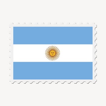 Argentina flag collage element, postage | Free PSD - rawpixel