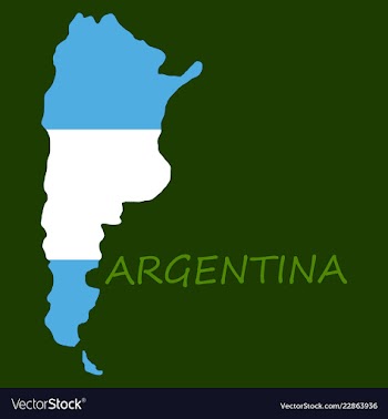 Argentina flag map vector image