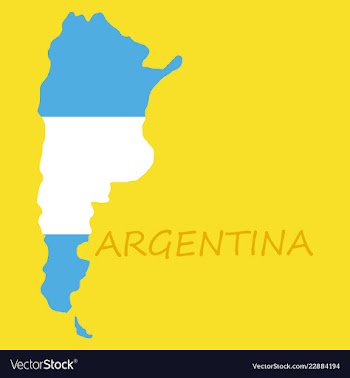 Argentina flag map vector image