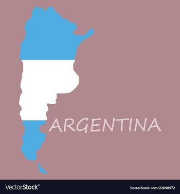 Argentina flag map vector image