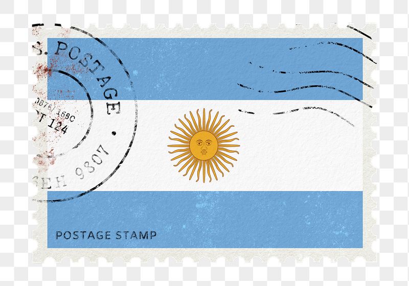 Argentina flag png post stamp | Free PNG - rawpixel