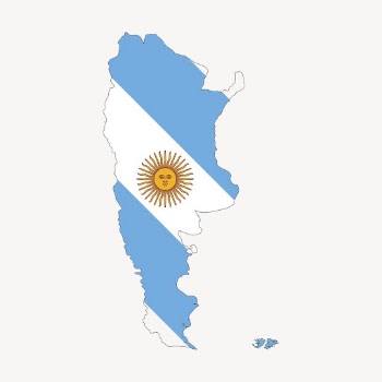 Argentina map flag clipart, geography | Free PSD - rawpixel