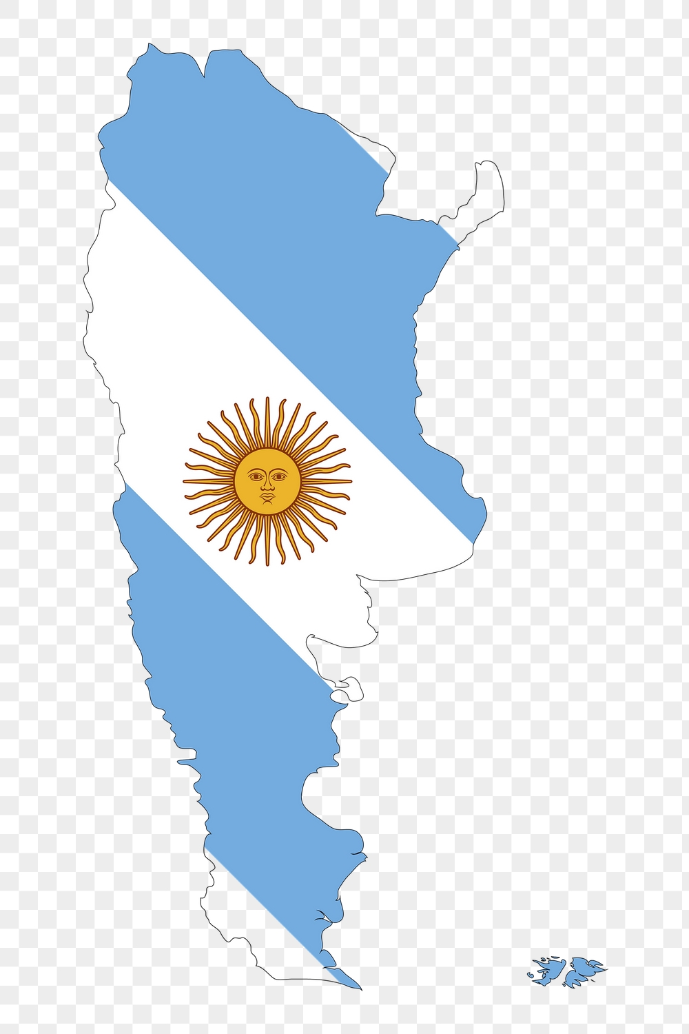 Argentina map flag png sticker | Free PNG - rawpixel