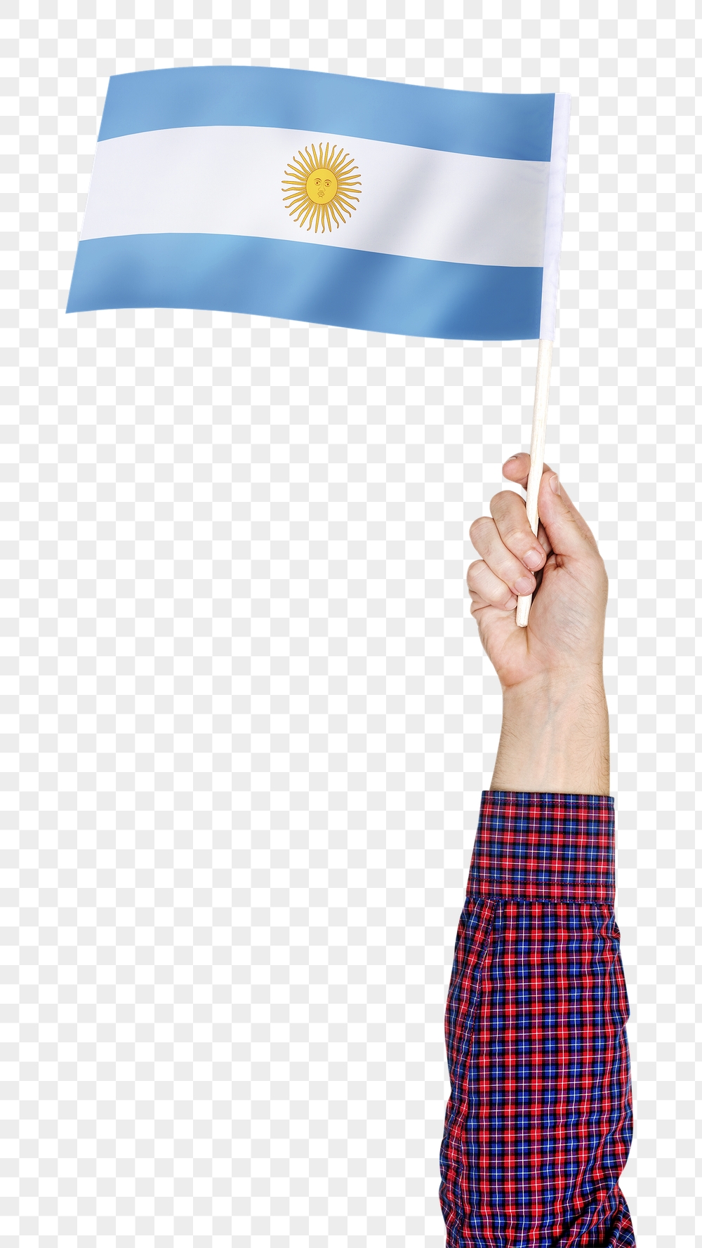 Argentina's flag png in hand | Free PNG - rawpixel