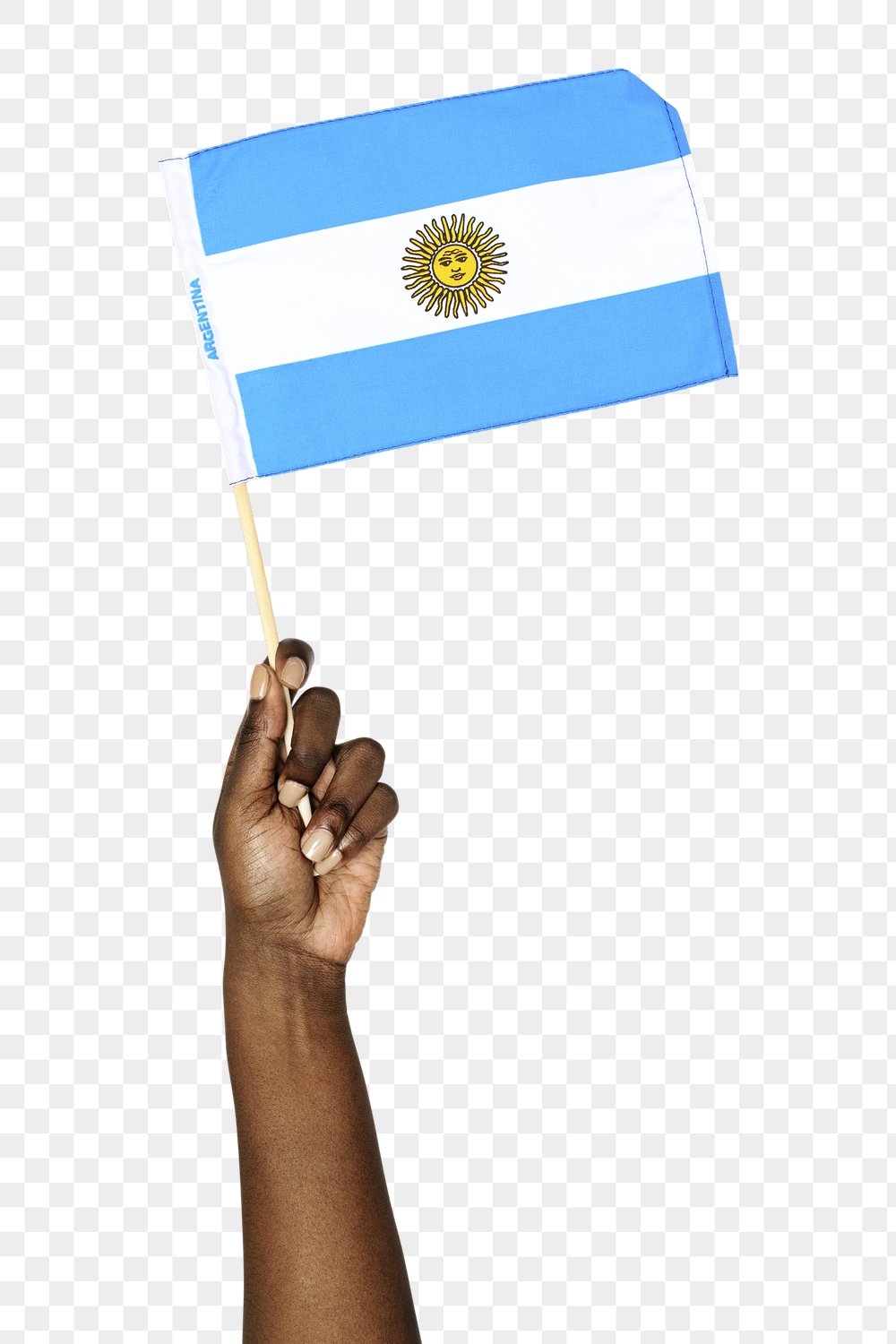 Argentina's flag png in hand | Free PNG - rawpixel