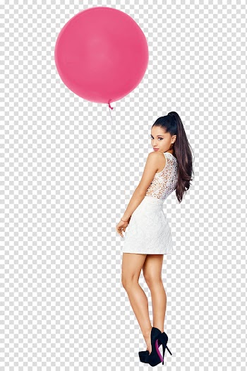 Ariana Grande , Ariana Grande holding balloon transparent background PNG clipart