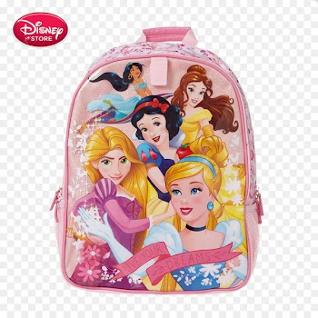 Ariel Rapunzel Snow White Belle Disney Princess - Disney princess schoolbag 