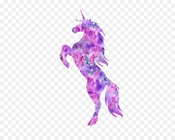 Ariel T-shirt Unicorn Watercolor painting - Purple Unicorn 