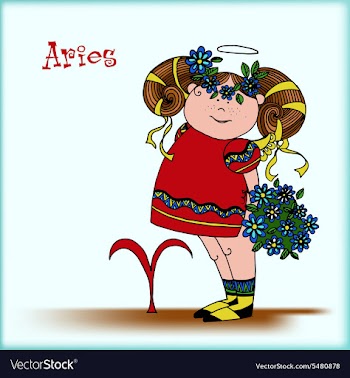 Aries zodiac sign vector image