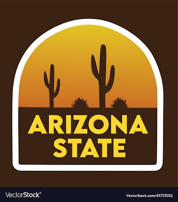 arizona state with brown background