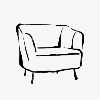 Armchair collage element, aesthetic drawing | Free Photo - rawpixel