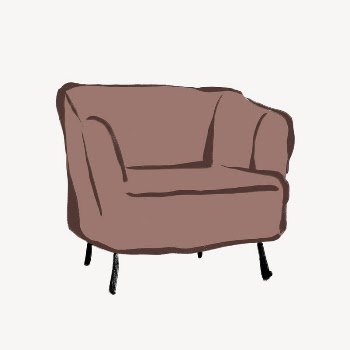 Armchair collage element, aesthetic drawing | Free Photo - rawpixel