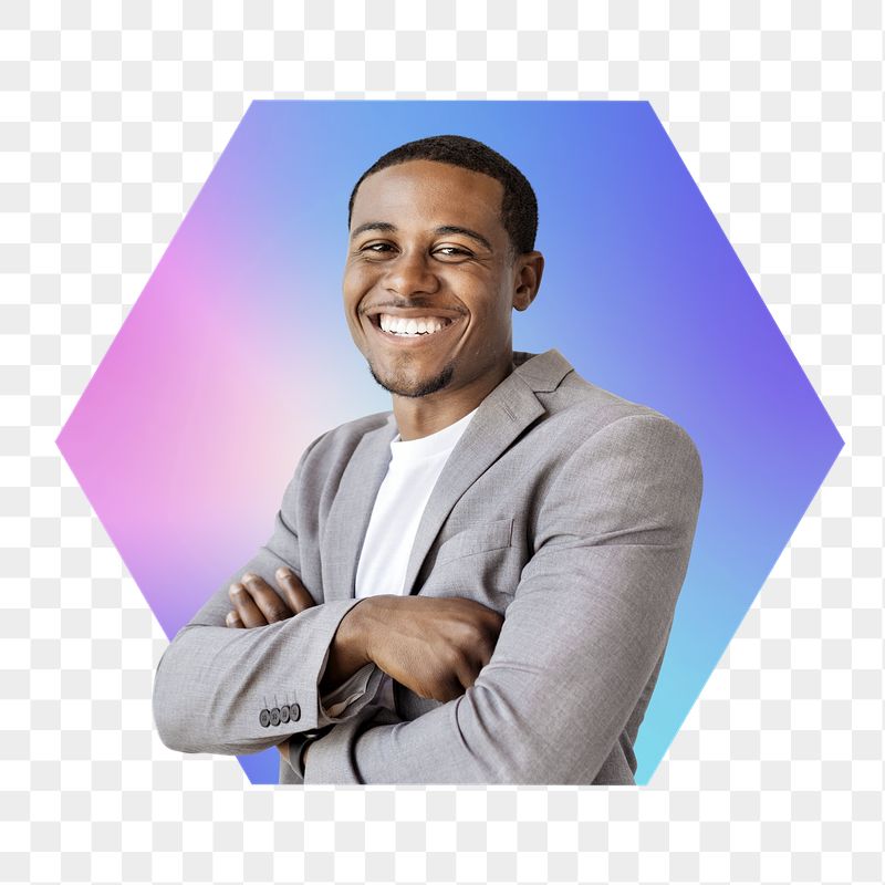 Armed cross businessman png, hexagon | Free PNG - rawpixel