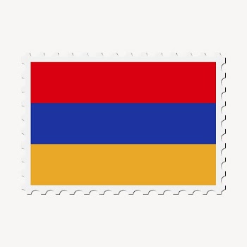 Armenia flag clipart, postage stamp | Free Vector - rawpixel