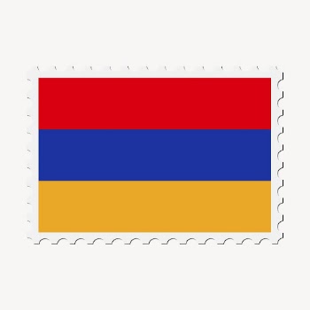 Armenia flag collage element, postage | Free PSD - rawpixel