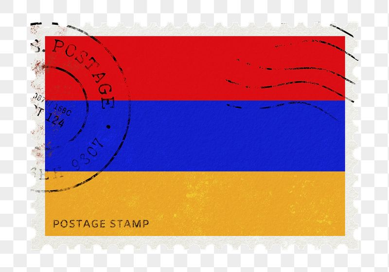 Armenia flag png post stamp | Free PNG - rawpixel