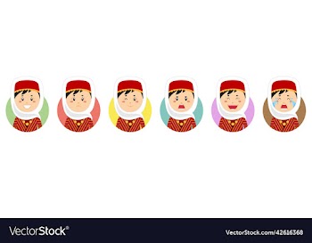 armenian avatar with various expression