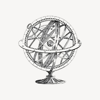Armillary sphere drawing clipart, astronomy | Free Vector - rawpixel