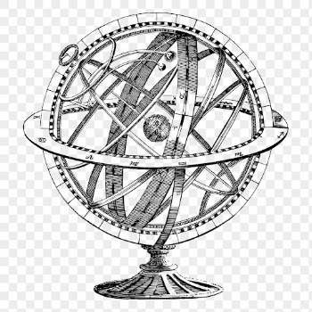 Armillary sphere png drawing, vintage | Free PNG - rawpixel