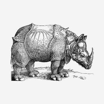 Armoured rhino clipart illustration psd. | Free PSD - rawpixel
