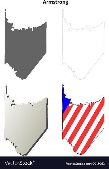 Armstrong Map Icon Set vector image