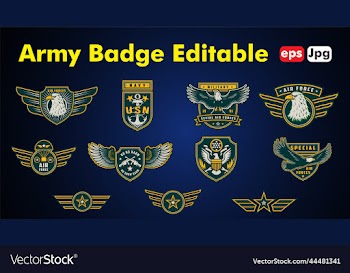 army badge editable eps file