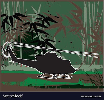 Army chopper iroquois vector image