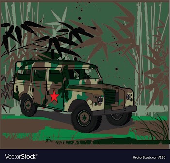 Army jeep vector image