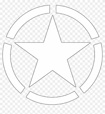 Army Star Vector Clip Art Library - Us Army White Star