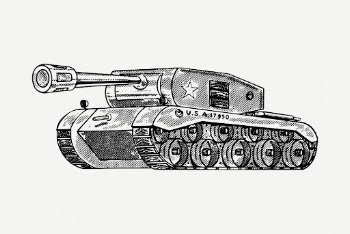 Army tank drawing, vintage illustration | Free PSD - rawpixel