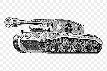 Army tank png sticker vintage | Free PNG - rawpixel