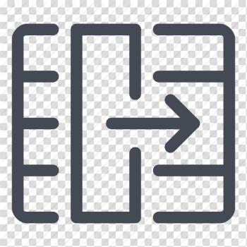Arrange, cells, column, line, move, right, table icon