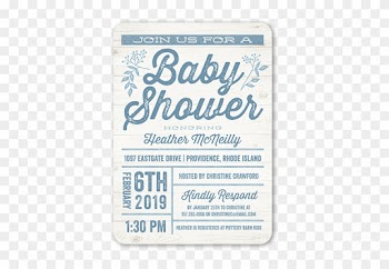 Arrival Grid Boy Baby Shower Invitation - New Baby Boy Card