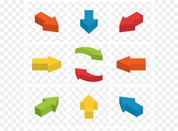 Arrow 3D computer graphics Clip art - Colour 3D arrows 