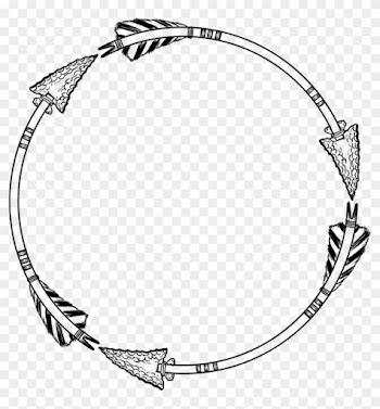 #arrow #arrows #wreath #circle #round #frame #border - Circle Arrow Frame Png