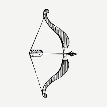 Arrow, bow drawing, vintage archery | Free PSD - rawpixel