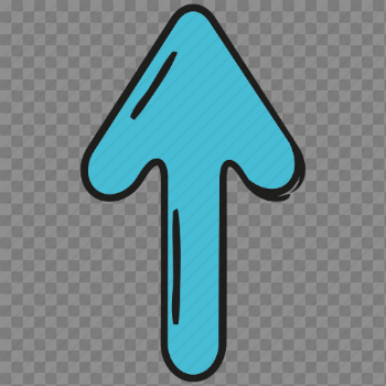 Arrow, cartoon arrow, cursor, direction, doodle arrow, pointer, up ...