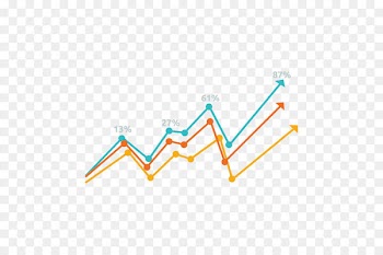 Arrow Chart Curve - Vector PPT fold increase 