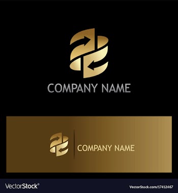  					Arrow circle technology gold logo vector image														