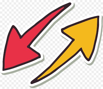 Arrow Contrast Vecteur - Hand drawn reverse arrow 