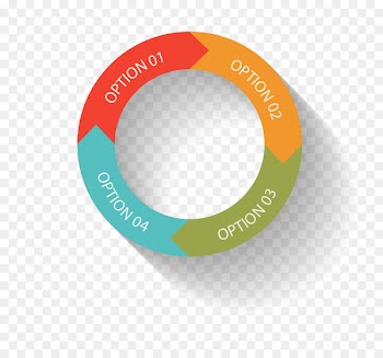 Arrow Data Chart Circle - Colored arrows circular data 
