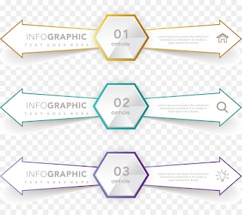 Arrow Diagram Infographic Euclidean vector - Hexagon left and right arrow step diagram 
