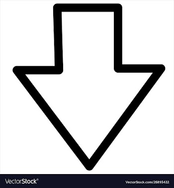Arrow direction down navigation pointer icon vector image