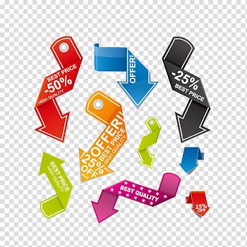 Arrow Discounts and allowances , Color arrow fold transparent background PNG clipart