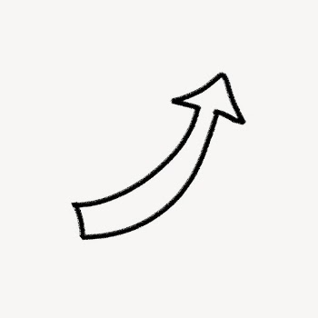 Arrow doodle clipart, direction design | Free PSD - rawpixel