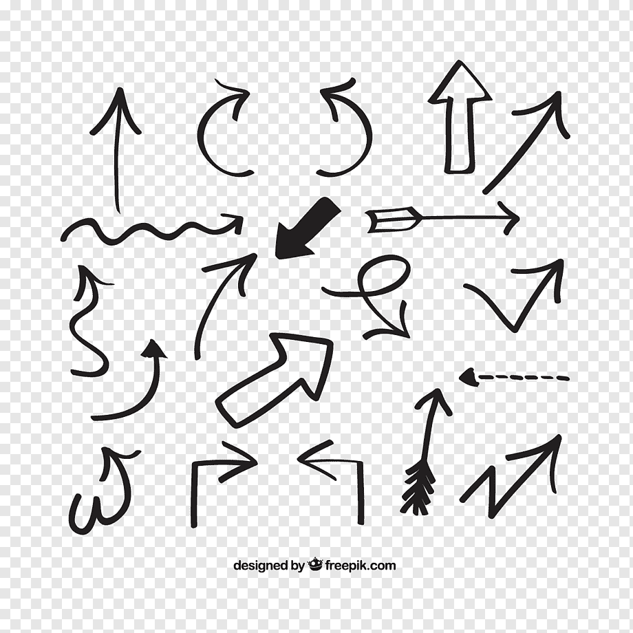 Arrow Euclidean, hand-drawn arrows, angle, white, text png