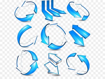 Arrow Euclidean vector 3D computer graphics - Blue arrow stereoscopic 3D vector material 