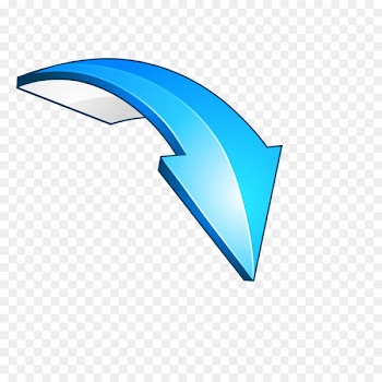 Arrow Euclidean vector Blue - Three-dimensional dynamic blue down arrow 