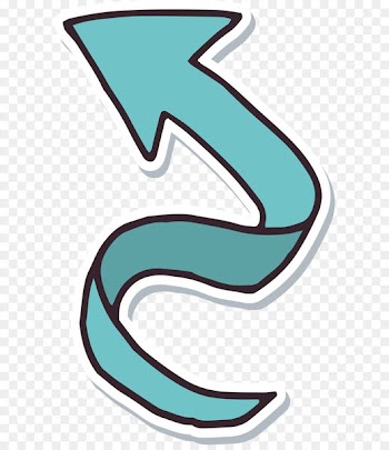 Arrow Euclidean vector - Blue wave hand painted arrow 
