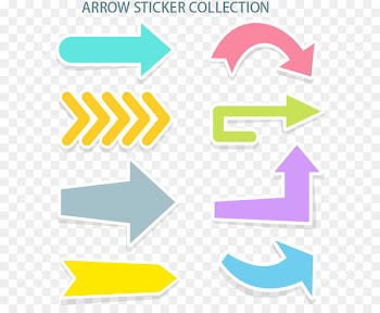 Arrow Euclidean vector - Combination of colored arrows 